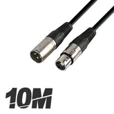 Roar 10M Mikrofonkabel XLR weiblich - XLR männlich schwarz 1000cm